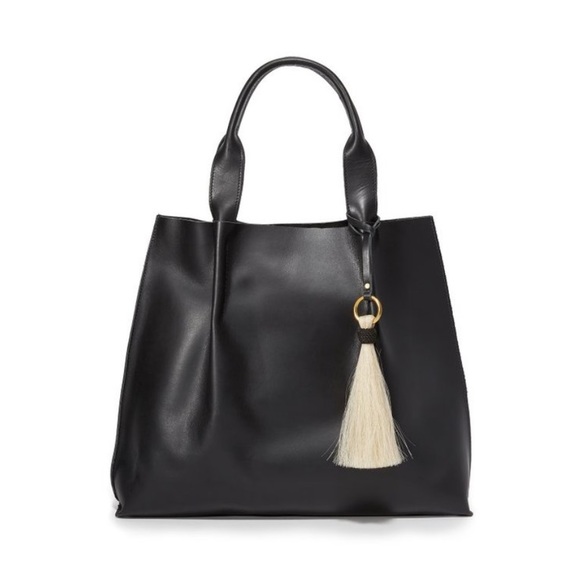 Oliveve Maggie Leather Tassel Tote - Picture 1 of 13